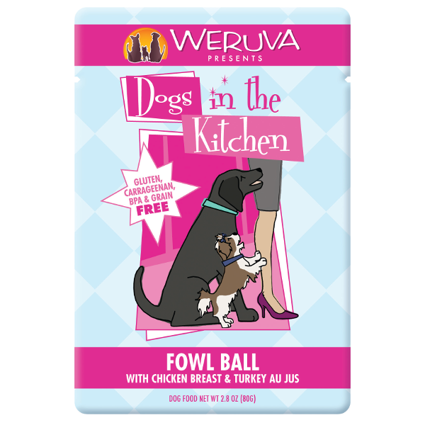 Weruva Dogs in the Kitchen Fowl Ball with Chicken Breast and Turkey Au J