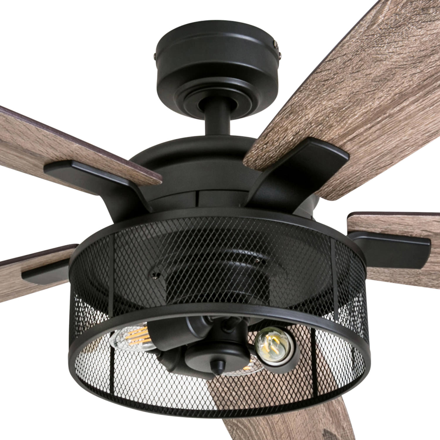 Honeywell Carnegie 52 Matte Black Ceiling Fan with Lights and Remote Control