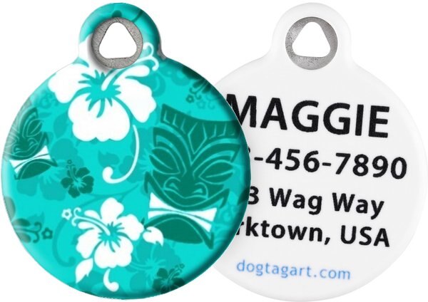 Dog Tag Art Tiki Personalized Dog and Cat ID Tag