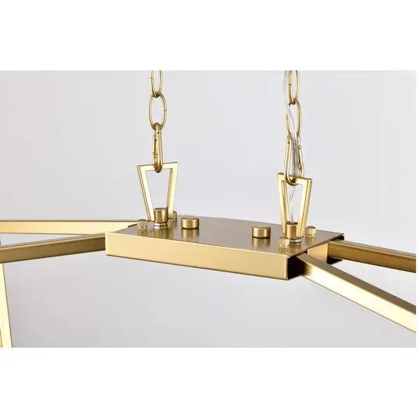 Mable 8-Light Gold Metal Frame Candle Chandelier
