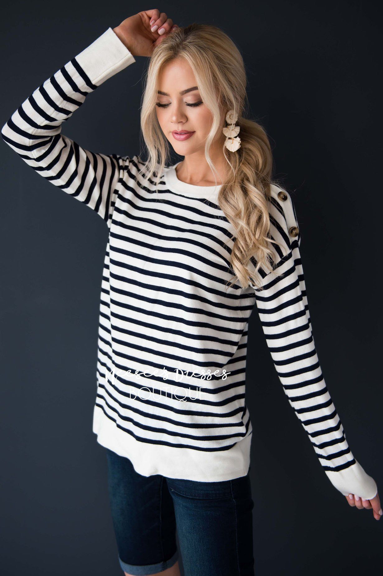 Let's Sail Away Striped Sweater