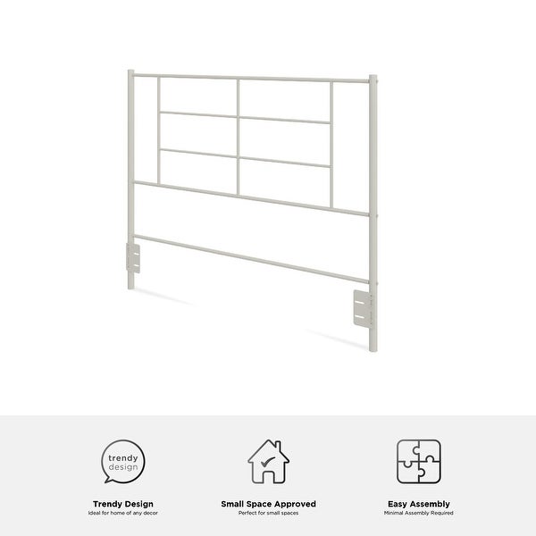 RealRooms Praxis Metal Headboard， Steel Construction， Mounting Hardware Included - - 37849859