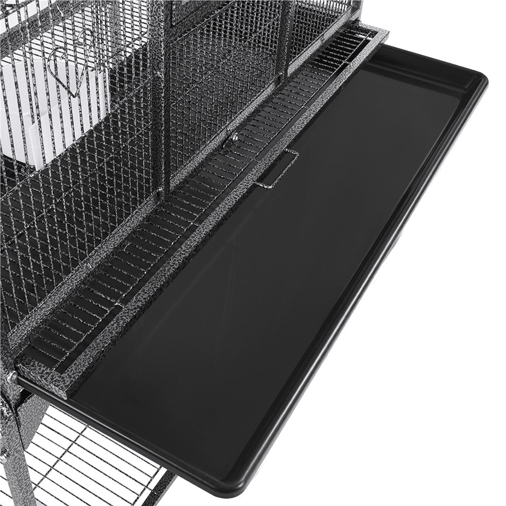 Yaheetech 63''H Large Parrot Cage w/ Stand， Hammered black