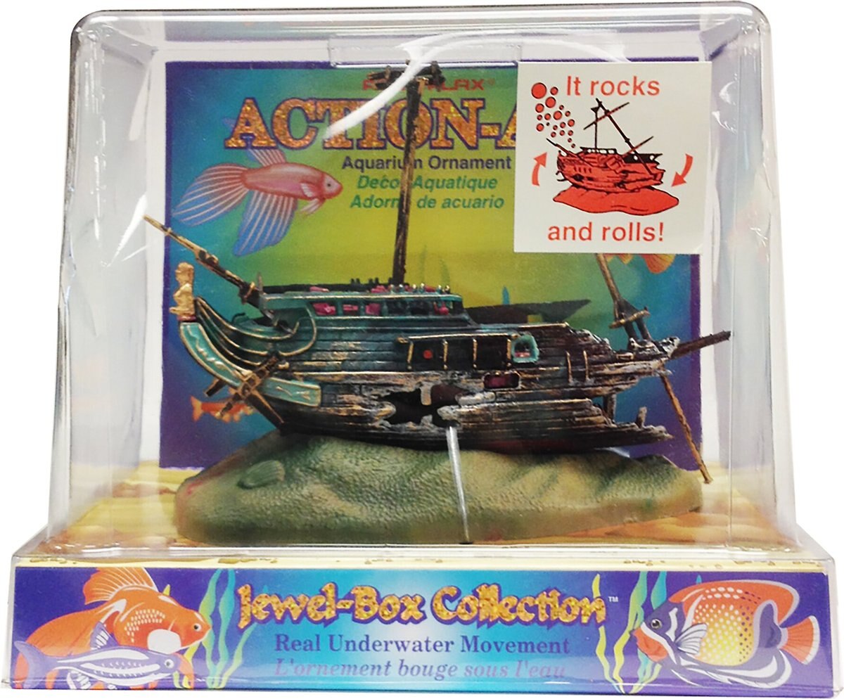 Penn-Plax Rocking Shipwreck Aquarium Ornament