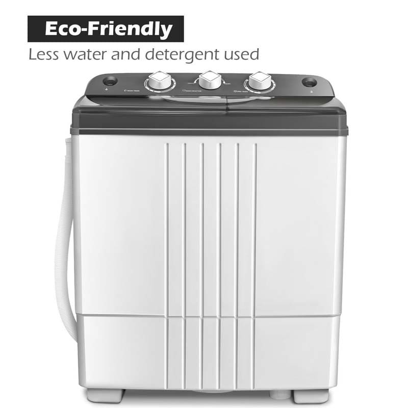 20 LBS 2-in-1 Portable Washing Machine, Twin Tub Top Load Washer Dryer Combo for RV Dorm Apartment