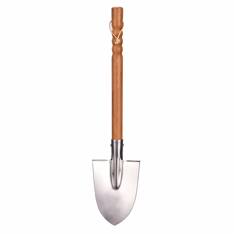 Hot Sale Stainless Steel Gardening Hand Shovel Transplant Trowel With Wood Handle Gardening Digging Tools