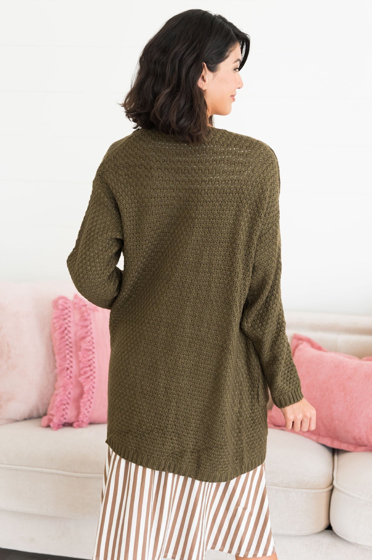 Warm & Cozy Modest Pocket Cardigan