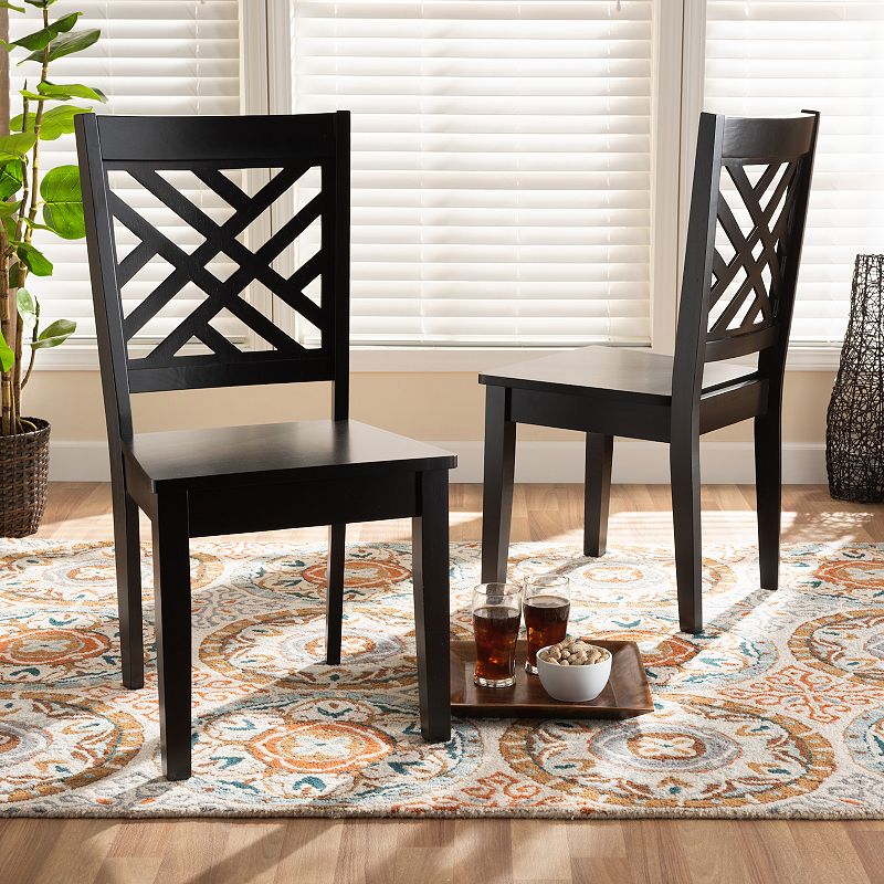 Baxton Studio Caron Dining Chair 2-piece Set