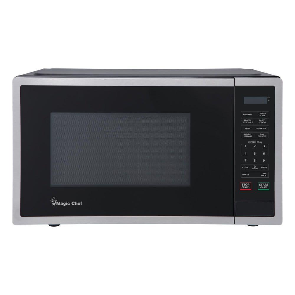 Magic Chef 09 cu ft 900Watt Countertop Microwave in Stainless Steel