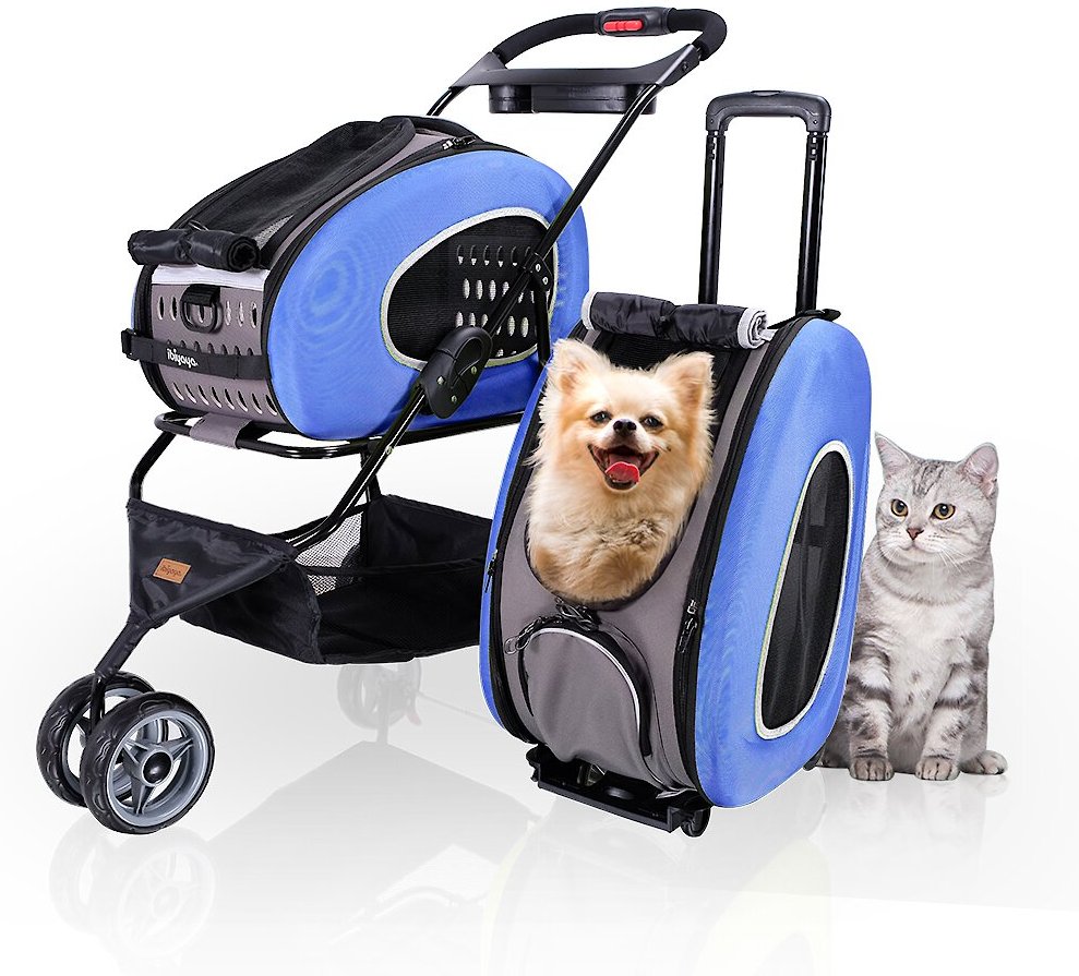 Ibiyaya 5-in-1 Combo EVA Airline-Approved Dog and Cat Carrier and Stroller