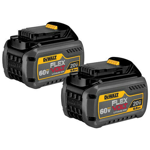 DW 20V/60V MAX FLEXVOLT 6 Ah Li-Ion Battery (2-Pc) DCB606-2 New