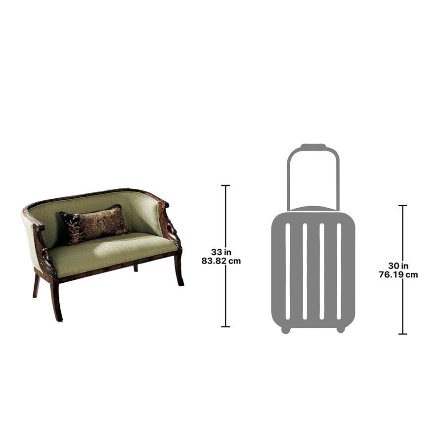 Design Toscano Due Cigno Settee   Cherry