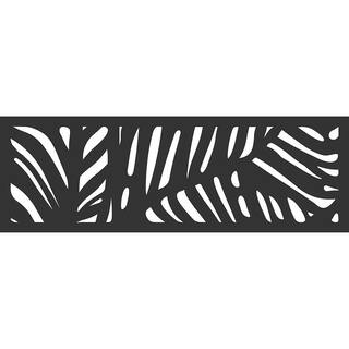 OUTDECO 70 in. x 23.75 in. Kona Hardwood Composite Decorative Wall Decor and Privacy Panel Black USADLT6-BL