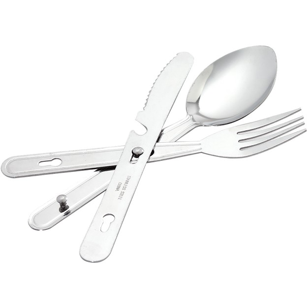 Coghlan x27 s 3 piece Stainless Steel Cutlery Chow Kit