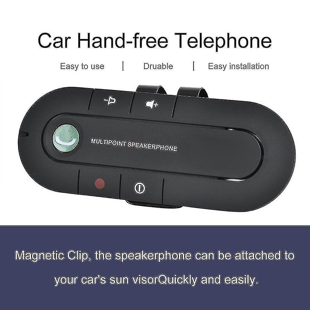 Usb Handsfree Car Kit Wireless Speaker Phone Mp3 Music Player Sun Visor Clip Speakerphone Charger No