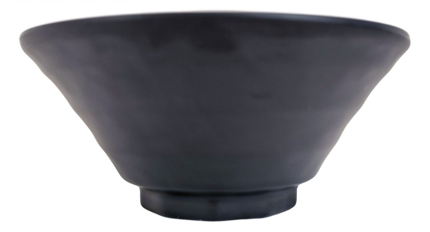 1 Pack Of 6 Modern Black Matte Melamine Large Soup Salad Pasta Ridged Bowls 62oz EBR02