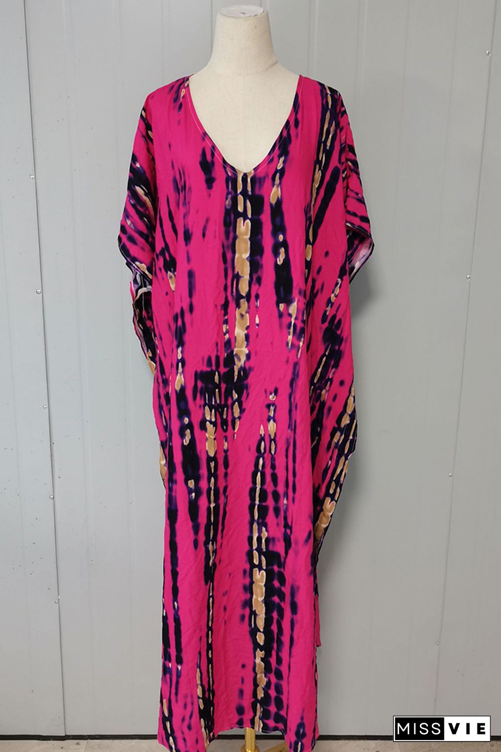 Tie Dye Print Beach Cover Up Kimono