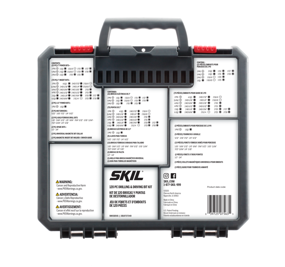 SKIL Drilling and Screw Driving Kit with Bit Grip 120pc ;