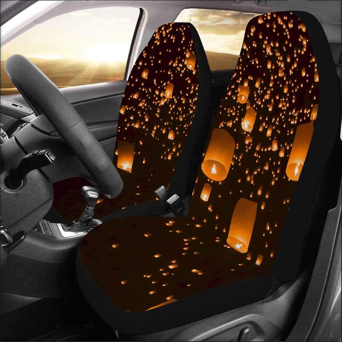 Set Of 2 Car Seat Covers Pcs Flying Lantern Universal Auto Front Seats Protector Fits For Car，suv Sedan，truck