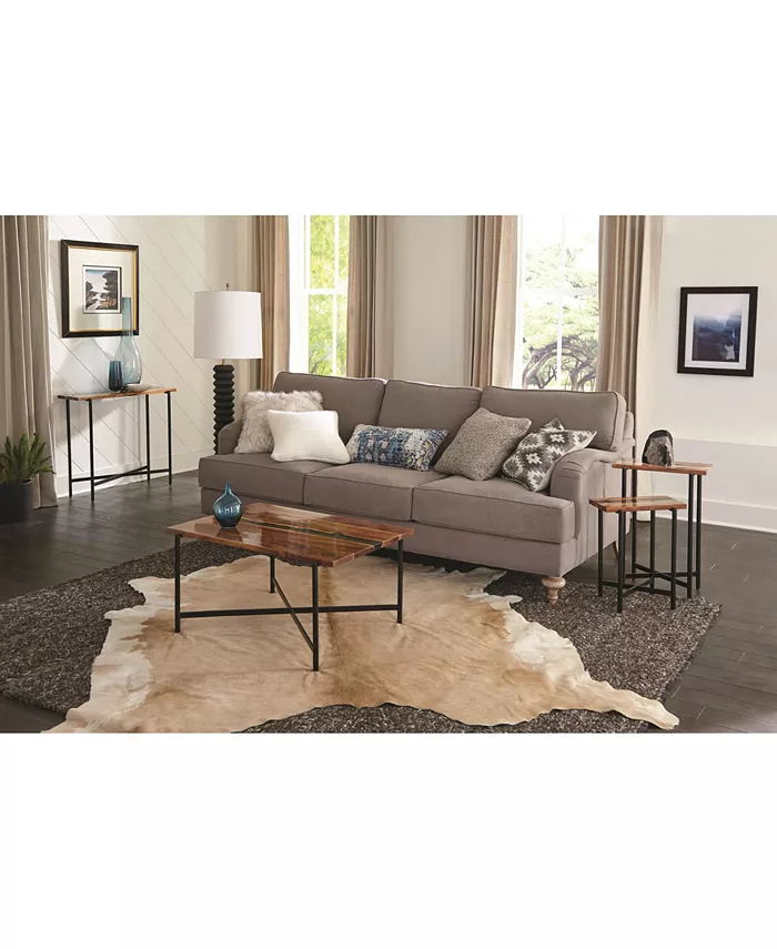 Alaterre Furniture Rivers Edge Acacia Wood and Acrylic Nesting End Tables Set