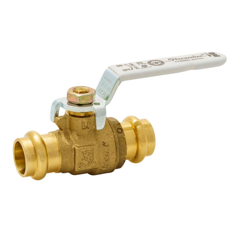 Mueller Streamline 12 in. Brass Press x Press Ball Valve 117-723HPV