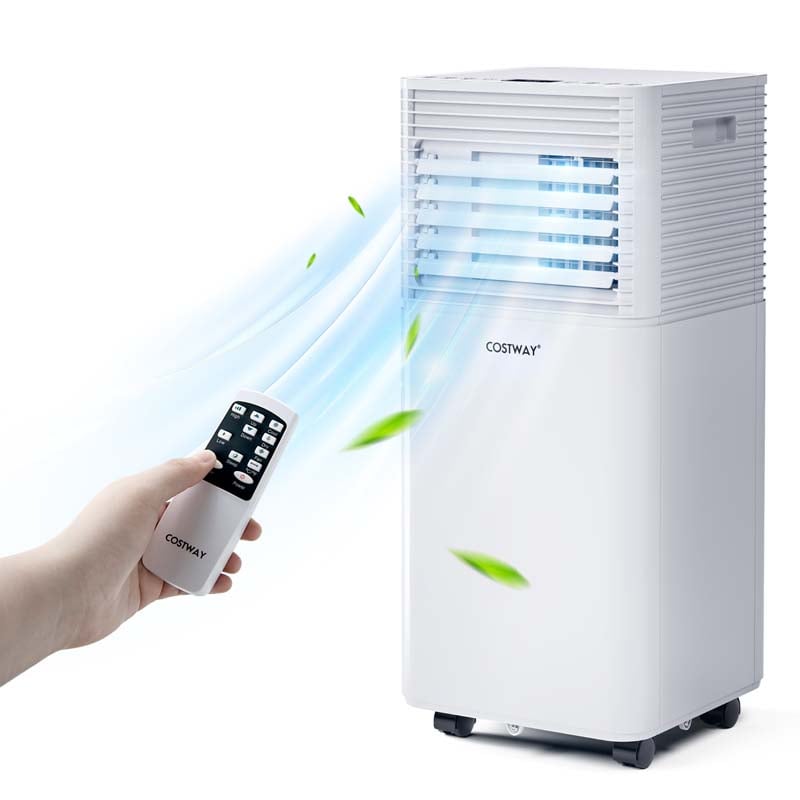 10000 BTU 3-in-1 Portable Air Conditioner Air Cooler Fan Dehumidifier with 4 Modes & 2 Speeds, Remote Control