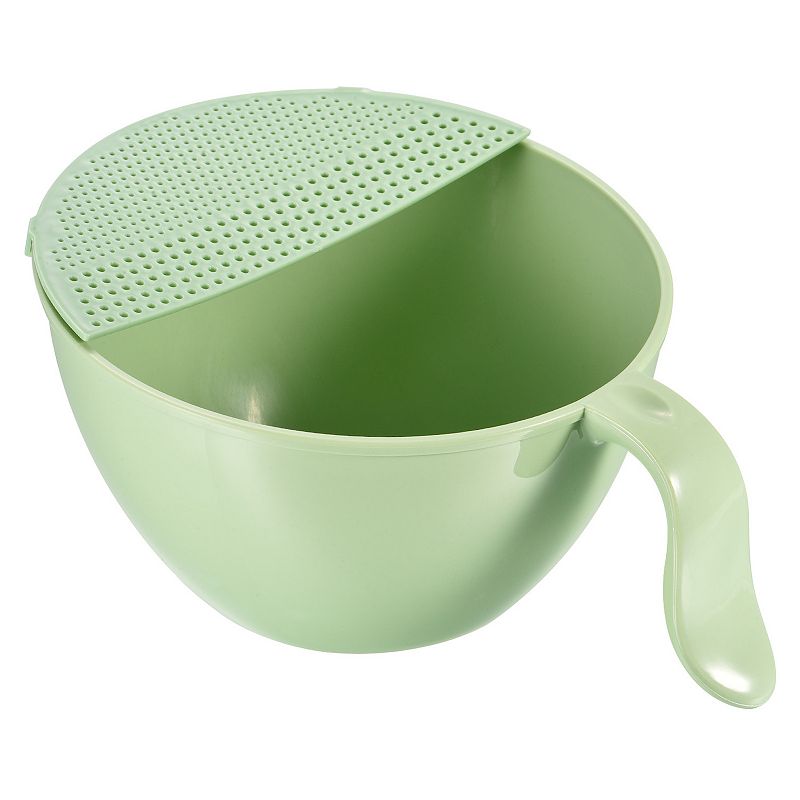 Rice Washing Bowl Drain Basket Fruit Strainer Colander With Handle