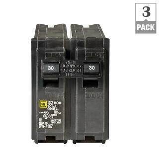 Square D Homeline 30 Amp 2-Pole Circuit Breaker (3-Pack) HOM230CP3