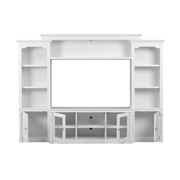 Virginia Solid Wood White Entertainment Center