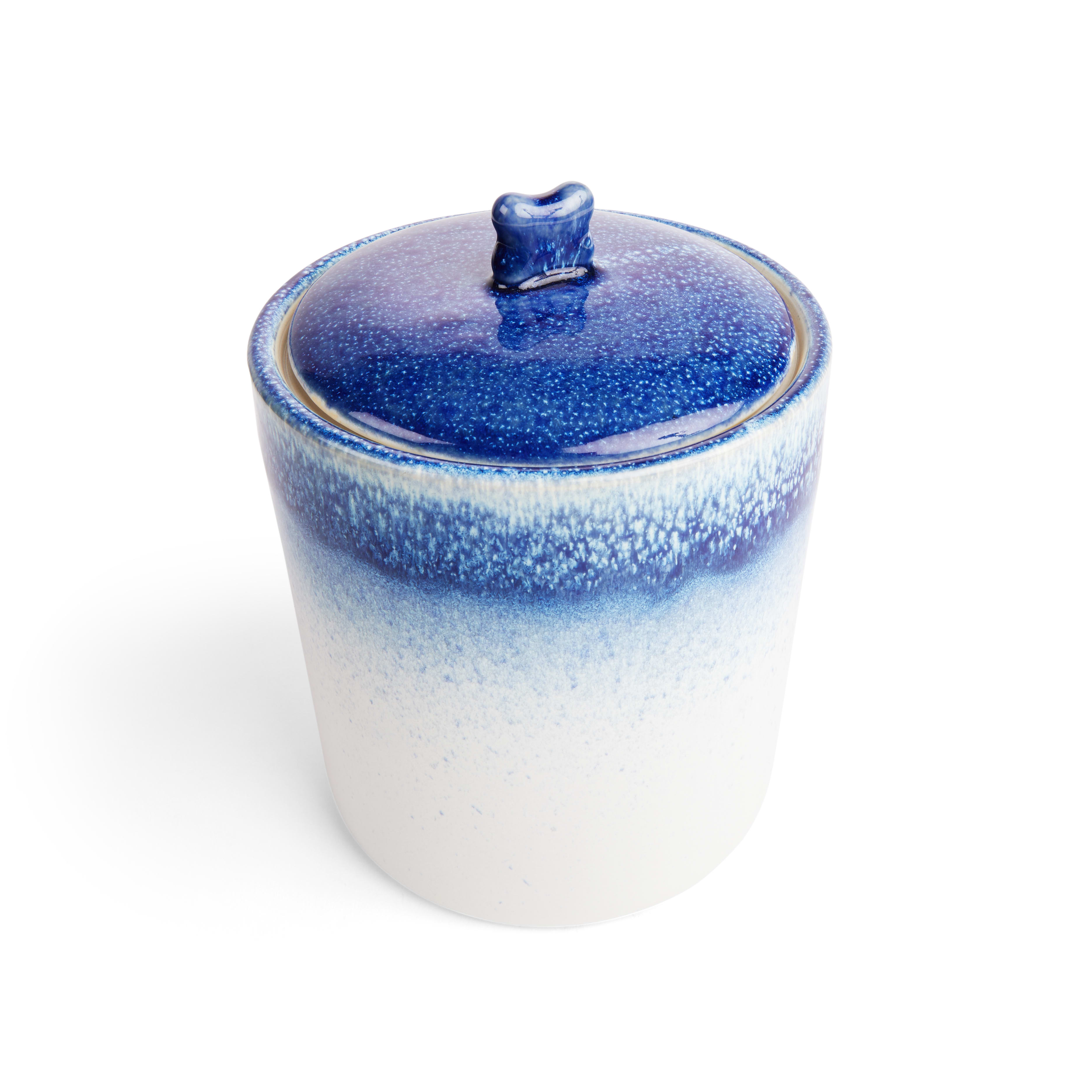 EveryYay Blue Ceramic Ombre Treat Dog Jar