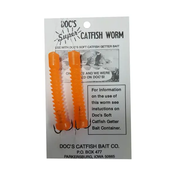 Doc's Catfish Bait Orange Super Worms