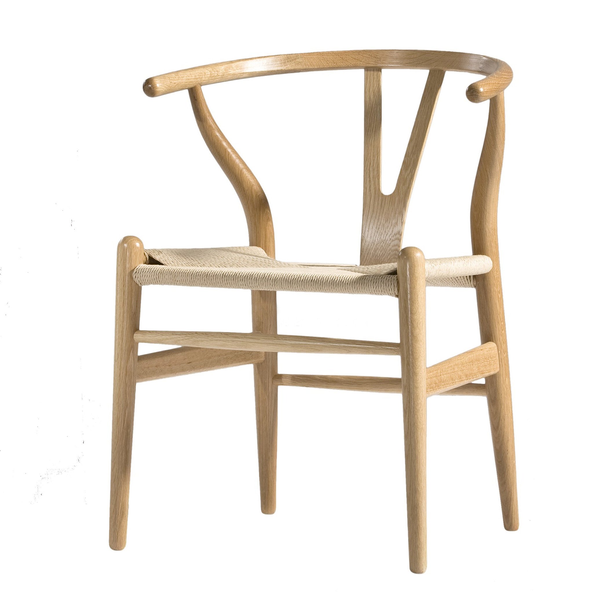 Pre Order 25 Days Delivery Solid Ash Wood And Natural Cord Seat Dining Chair Ws-001A-N