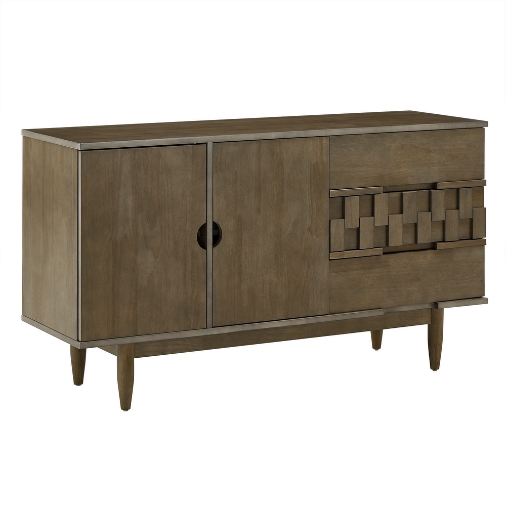 Kieran Mid Century Wood 2 Door and 3 Drawer Server by iNSPIRE Q Modern