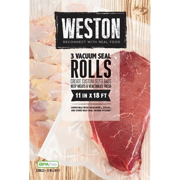 Weston BPA-free Vacuum Sealer Rolls (Pack of 3)