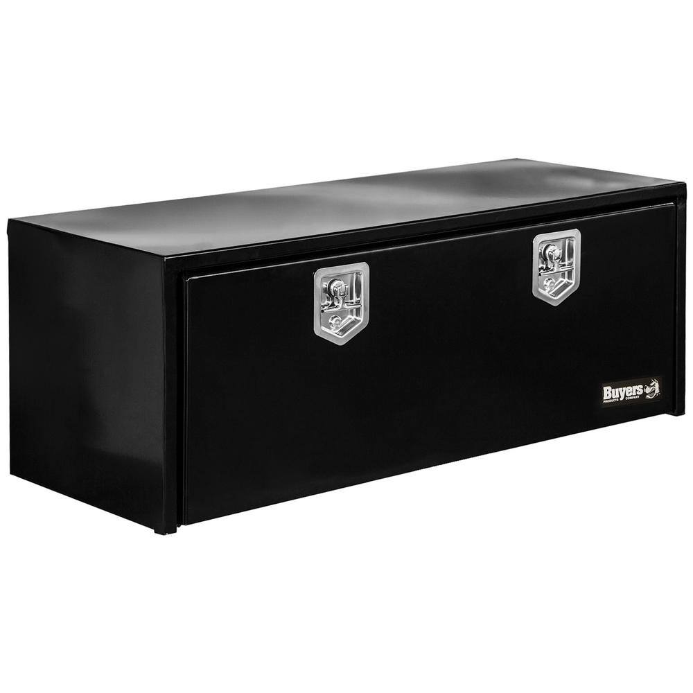 Buyers Products Company 18 in. x 18 in. x 48 in. Gloss Black Steel Underbody Truck Tool Box 1702310