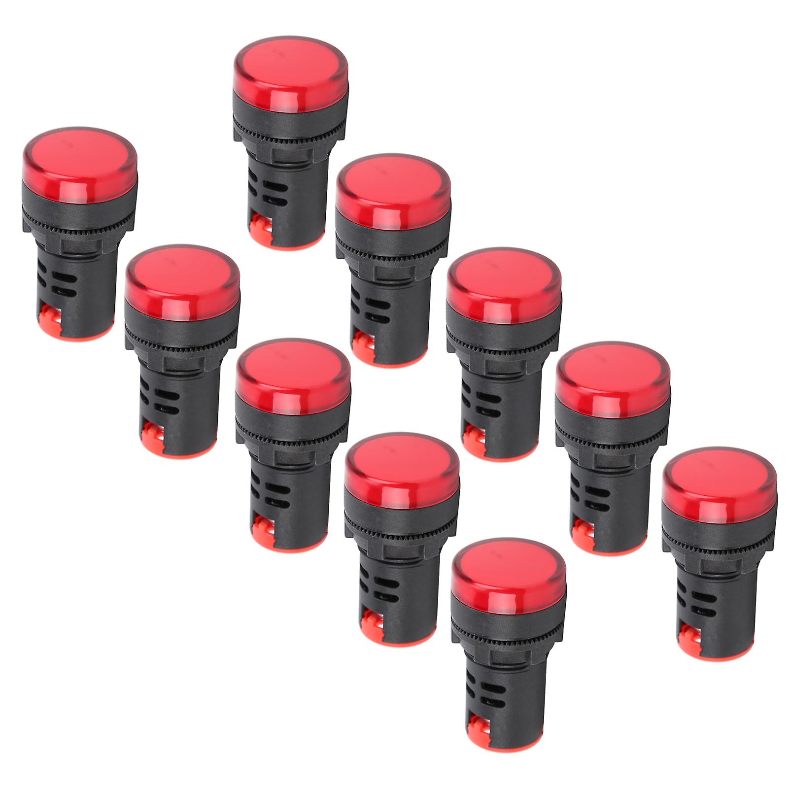 10pcs Ad1622ds High Brightness Red Led Signal Lamp Led Indicator Light For Signal Indicationac220v