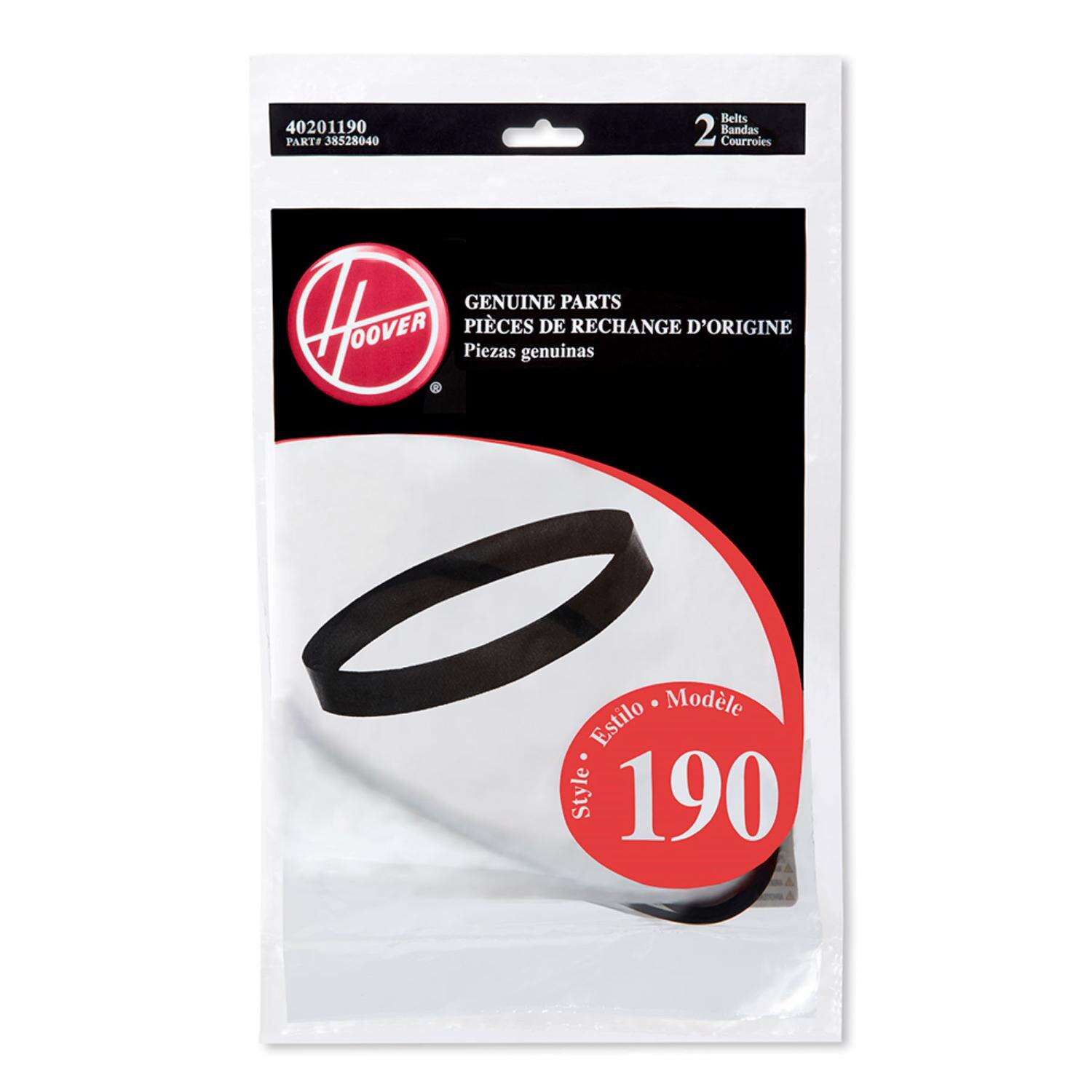 Hoover Vacuum Belt For Fits Wind Tunnel models including the bagless Wide path 2 pk