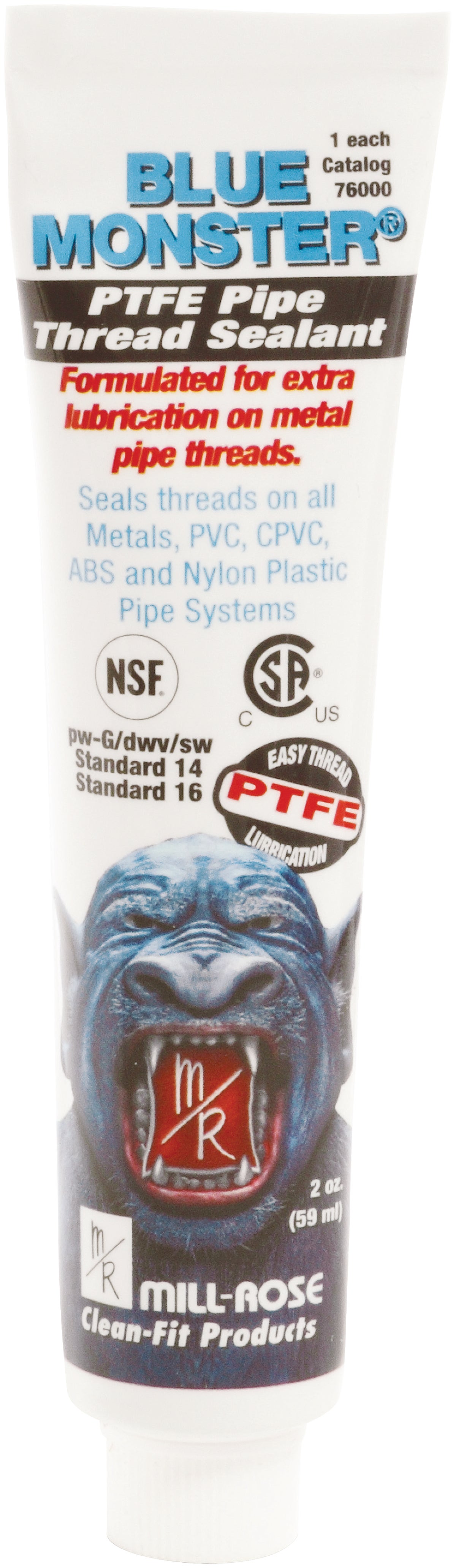 BLUE MONSTER PTFE Thread Sealant 2 Oz. White