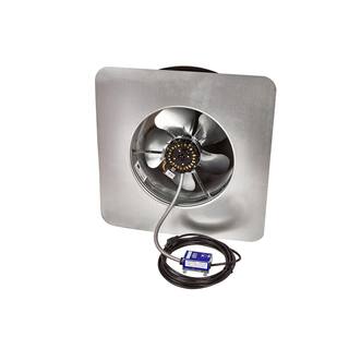 Master Flow 1050 CFM Black Galvanized EZ Cool Plug-In Power Roof Mount Attic Fan EZCR1BL