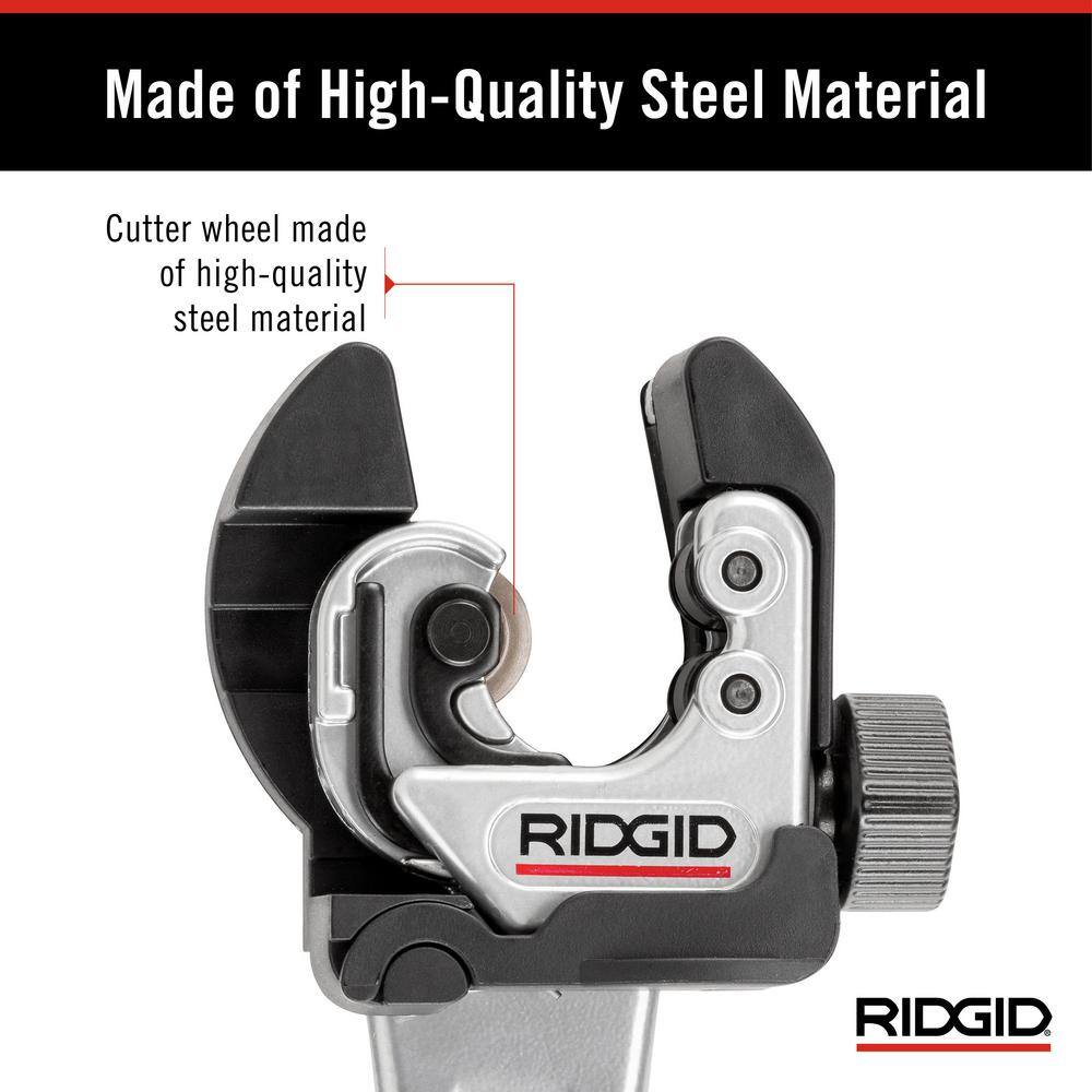 RIDGID 118 2-in-1 Close Quarters AUTOFEED 14 in.-1-18 in. Metal Tubing Compact CutterTool with X-CEL Knob for Quick Cutting 32573