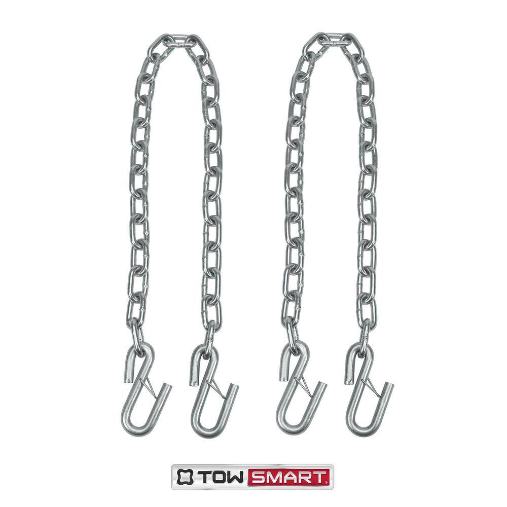 TowSmart 40 in. Towing Safety Chains with S Hooks - 5000 lb. Capacity 757