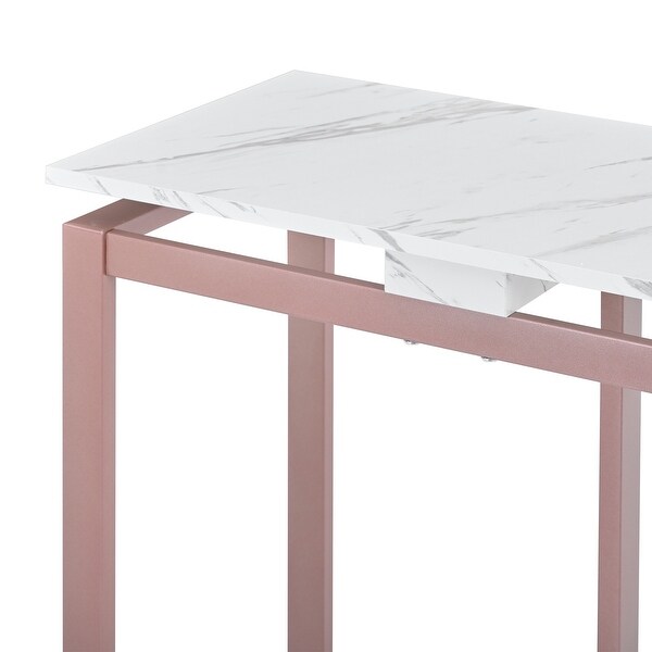 Modern Console Table Entryway Table with Metal Frame