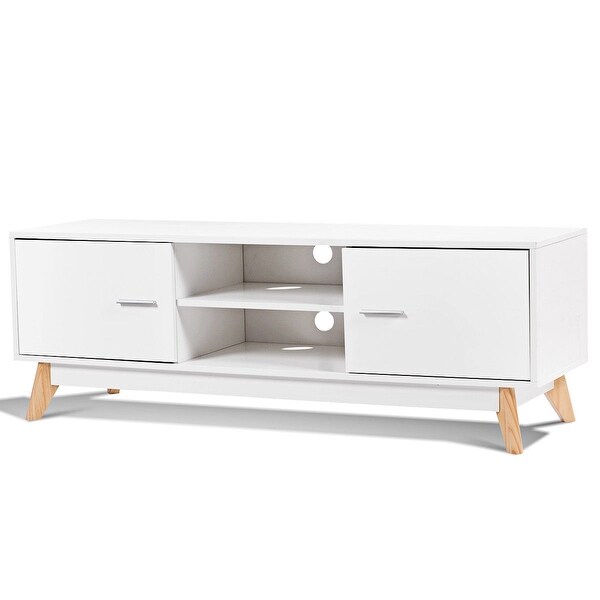 Entertainment Center Console Cabinet TV Stand with 2 Doors - 55