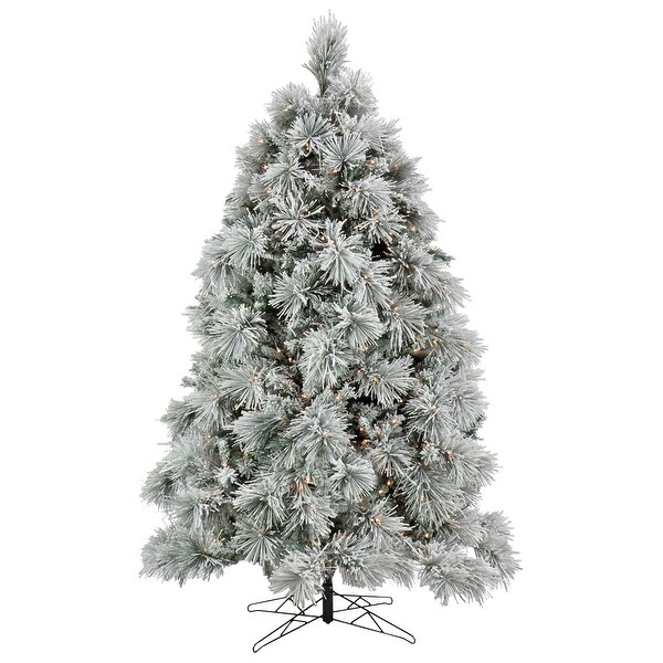 National Tree Company 6.5 ft. HGTV Home Collection PreLit Flocked Bavarian Pine Tree