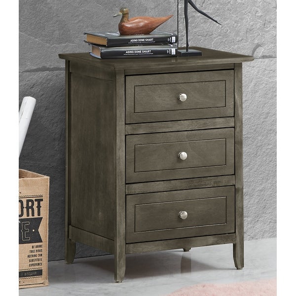 Daniel 3-drawer Transitional Wooden Nightstand， 25