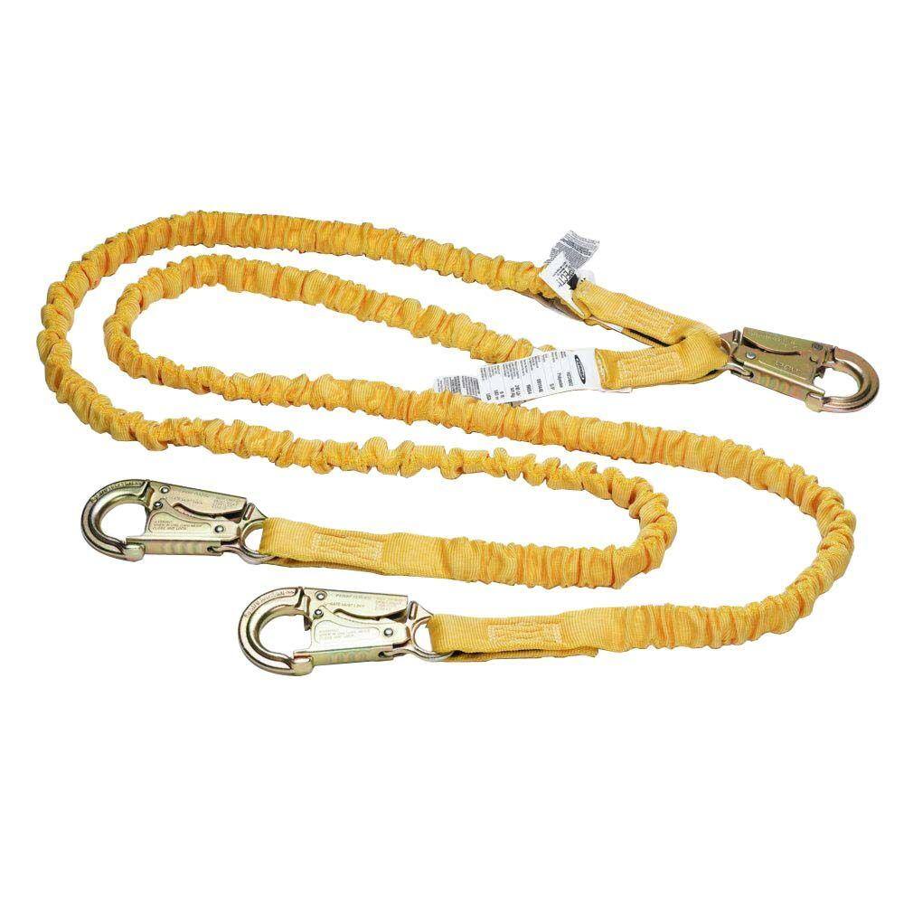 Werner 6 ft. SoftCoil Twin Leg Lanyard (Energy Absorbing Inner Core Snap Hook) C451100