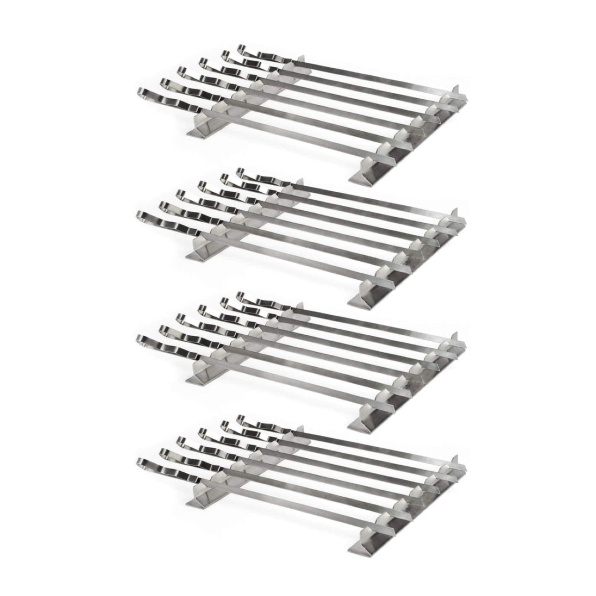 Mtoye Steven Raichlen Stainless Kabob Rack w/ Flat Skewers Bundle