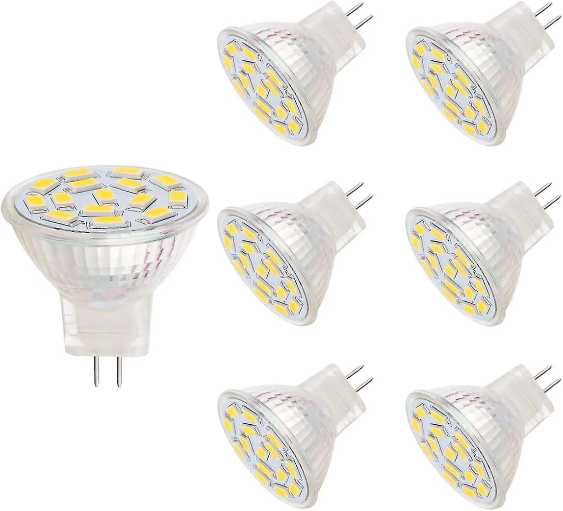 12v 3w Mr11 Led Bulbs Equivalent To 20-30w Halogen Bulbs， Gu4.0 Base， Warm White (3000k， 6 Pack)