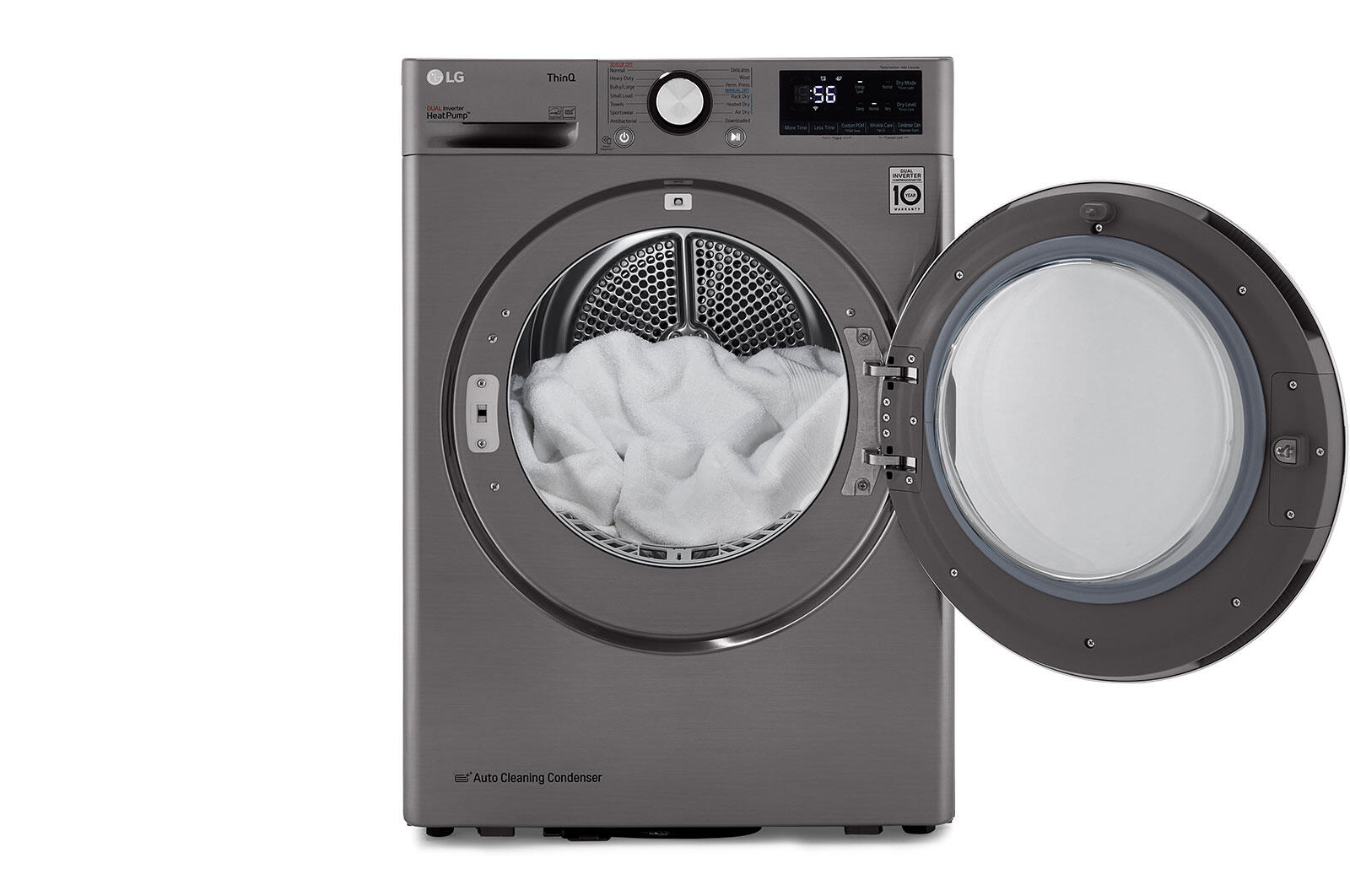 Lg DLHC1455V 4.2 Cu.Ft. Smart Wi-Fi Enabled Compact Front Load Dryer With Dual Inverter Heatpump™ Technology