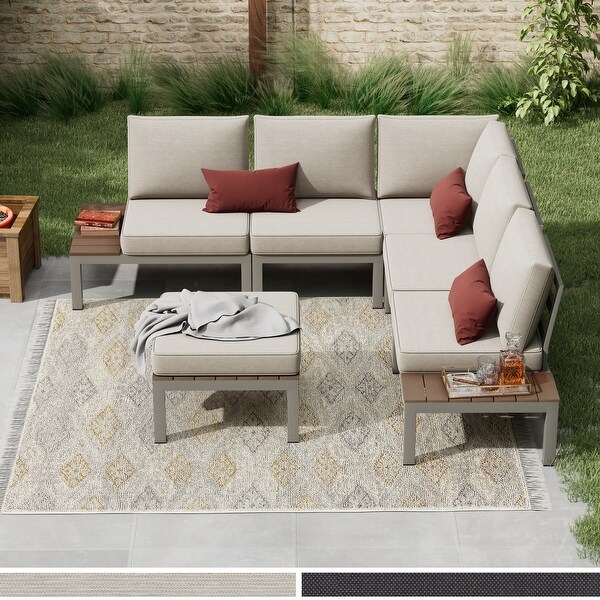 Corvus Fox Bay Aluminum Outdoor 6piece Sectional Sofa Set